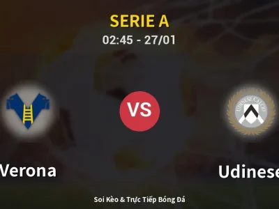 Kết Quả: Verona 1-3 Udinese – Highlight & Bàn Thắng | Serie A