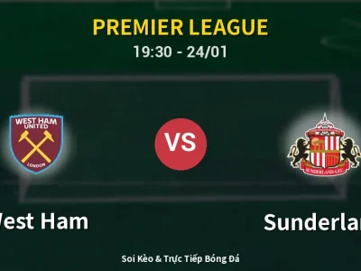 Soi Kèo West Ham vs Sunderland – 19:30 24/01 | Nhận Định, Dự Đoán Tỷ Số