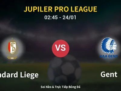 Kết Quả: Standard Liege 0-4 Gent – Highlight & Bàn Thắng | Jupiler Pro League
