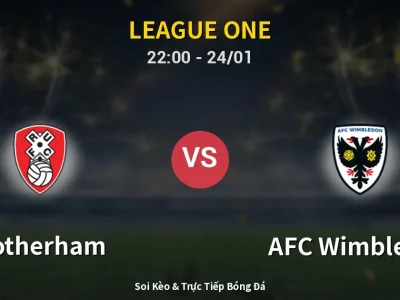 Soi Kèo Rotherham vs AFC Wimbledon – 22:00 24/01 | Nhận Định, Dự Đoán Tỷ Số