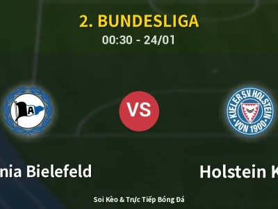 Kết Quả: Arminia Bielefeld 2-2 Holstein Kiel – Highlight & Bàn Thắng | 2. Bundesliga