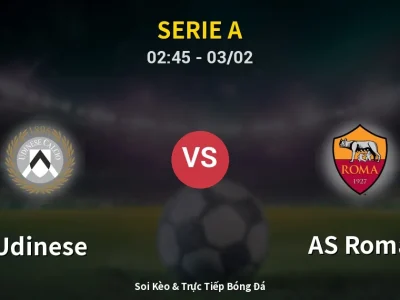 Kết Quả: Udinese 1-0 AS Roma – Highlight & Bàn Thắng | Serie A