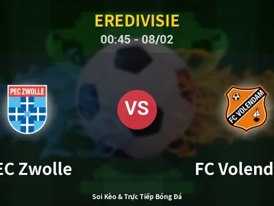 Kết Quả: PEC Zwolle 1-2 FC Volendam – Highlight & Bàn Thắng | Eredivisie