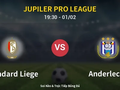 🔴 Trực Tiếp: Standard Liege 2-0 Anderlecht – Link Xem Jupiler Pro League (Full HD)