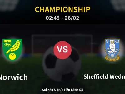 Kết Quả: Norwich 2-0 Sheffield Wednesday – Highlight & Bàn Thắng | Championship