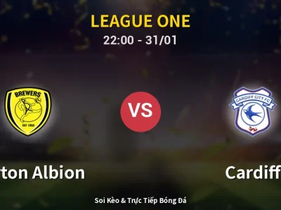 Soi Kèo Burton Albion vs Cardiff – 22:00 31/01 | Nhận Định, Dự Đoán Tỷ Số