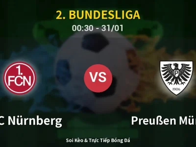Kết Quả: 1. FC Nürnberg 1-1 Preußen Münster – Highlight & Bàn Thắng | 2. Bundesliga
