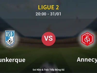 🔴 Trực Tiếp: Dunkerque 0-1 Annecy – Link Xem Ligue 2 (Full HD)