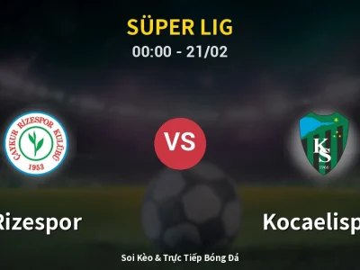 Kết Quả: Rizespor 2-0 Kocaelispor – Highlight & Bàn Thắng | Süper Lig