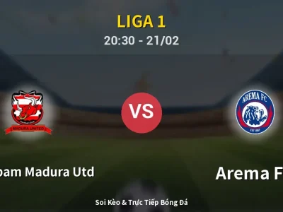 🔴 Trực Tiếp: Persepam Madura Utd 2-2 Arema FC – Link Xem Liga 1 (Full HD)