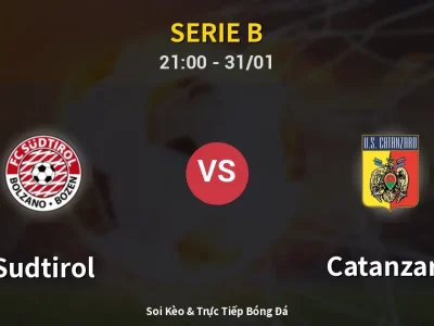 🔴 Trực Tiếp: Sudtirol 2-1 Catanzaro – Link Xem Serie B (Full HD)