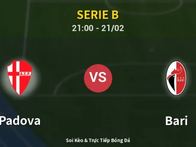 🔴 Trực Tiếp: Padova 1-1 Bari – Link Xem Serie B (Full HD)