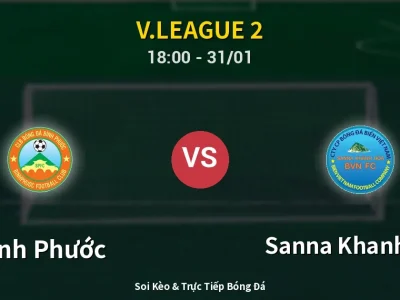 Kết Quả: Bình Phước 3-1 Sanna Khanh Hoa – Highlight & Bàn Thắng | V.League 2