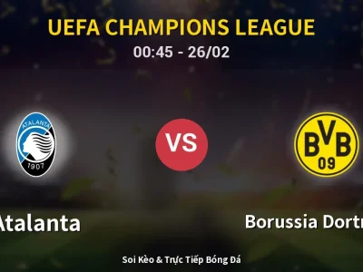 Kết Quả: Atalanta 4-1 Borussia Dortmund – Highlight & Bàn Thắng | UEFA Champions League