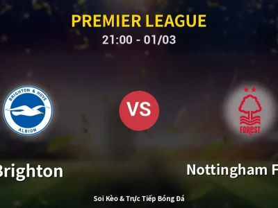 🔴 Trực Tiếp: Brighton 2-1 Nottingham Forest – Link Xem Premier League (Full HD)