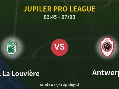 Kết Quả: RAAL La Louvière 0-0 Antwerp – Highlight & Bàn Thắng | Jupiler Pro League