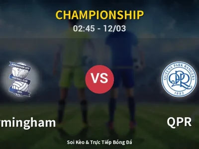 Kết Quả: Birmingham 1-0 QPR – Highlight & Bàn Thắng | Championship