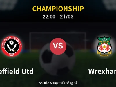 Soi Kèo Sheffield Utd vs Wrexham – 22:00 21/03 | Nhận Định, Dự Đoán Tỷ Số
