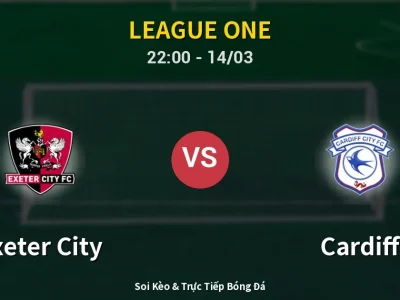 🔴 Trực Tiếp: Exeter City 0-0 Cardiff – Link Xem League One (Full HD)
