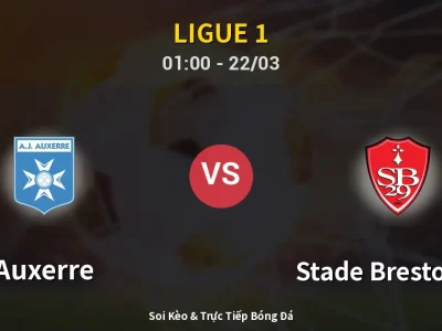 Kết Quả: Auxerre 3-0 Stade Brestois 29 – Highlight & Bàn Thắng | Ligue 1