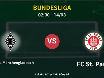 Soi Kèo Borussia Mönchengladbach vs FC St. Pauli – 02:30 14/03 | Nhận Định, Dự Đoán Tỷ Số
