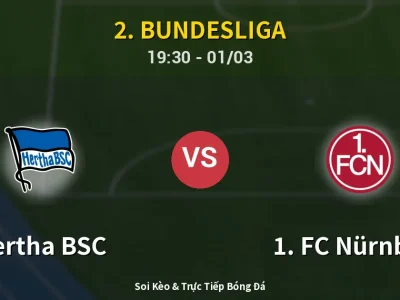 Kết Quả: Hertha BSC 2-1 1. FC Nürnberg – Highlight & Bàn Thắng | 2. Bundesliga
