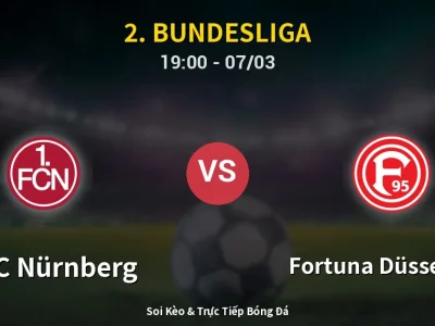 Kết Quả: 1. FC Nürnberg 0-1 Fortuna Düsseldorf – Highlight & Bàn Thắng | 2. Bundesliga