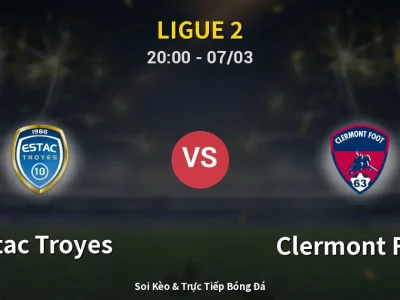 🔴 Trực Tiếp: Estac Troyes 2-1 Clermont Foot – Link Xem Ligue 2 (Full HD)