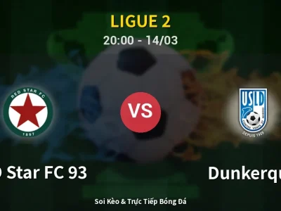 Soi Kèo RED Star FC 93 vs Dunkerque – 20:00 14/03 | Nhận Định, Dự Đoán Tỷ Số