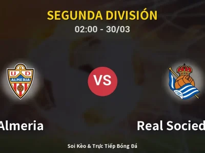 Kết Quả: Almeria 5-1 Real Sociedad II – Highlight & Bàn Thắng | Segunda División