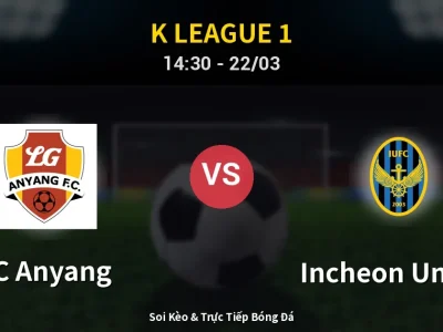 Soi Kèo FC Anyang vs Incheon United – 14:30 22/03 | Nhận Định, Dự Đoán Tỷ Số