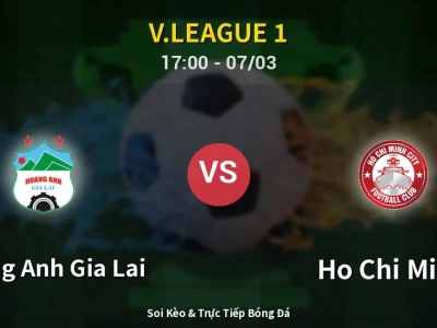 Kết Quả: Hoang Anh Gia Lai 0-1 Ho Chi Minh – Highlight & Bàn Thắng | V.League 1