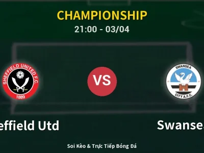 🔴 Trực Tiếp: Sheffield Utd 3-2 Swansea – Link Xem Championship (Full HD)