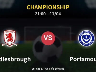 Soi Kèo Middlesbrough vs Portsmouth – 21:00 11/04 | Nhận Định, Dự Đoán Tỷ Số
