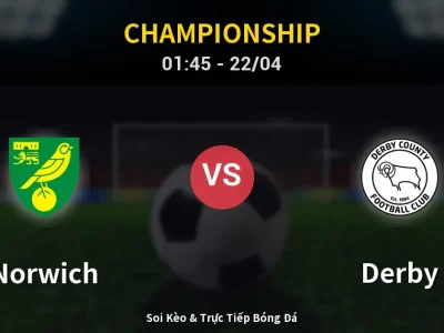 Kết Quả: Norwich 2-1 Derby – Highlight & Bàn Thắng | Championship