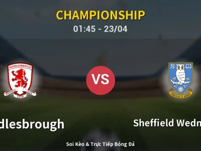 Kết Quả: Middlesbrough 1-0 Sheffield Wednesday – Highlight & Bàn Thắng | Championship