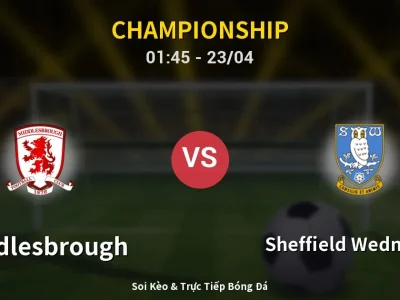 Kết Quả: Middlesbrough 1-0 Sheffield Wednesday – Highlight & Bàn Thắng | Championship