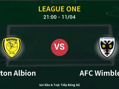 Soi Kèo Burton Albion vs AFC Wimbledon – 21:00 11/04 | Nhận Định, Dự Đoán Tỷ Số