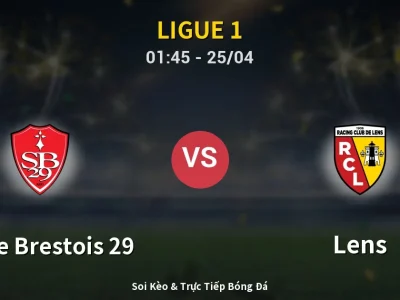 🔴 Trực Tiếp: Stade Brestois 29 1-0 Lens – Link Xem Ligue 1 (Full HD)