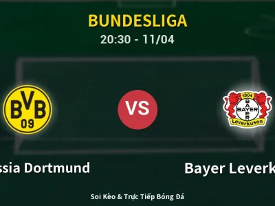 Soi Kèo Borussia Dortmund vs Bayer Leverkusen – 20:30 11/04 | Nhận Định, Dự Đoán Tỷ Số