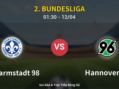 Kết Quả: SV Darmstadt 98 0-2 Hannover 96 – Highlight & Bàn Thắng | 2. Bundesliga