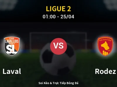 🔴 Trực Tiếp: Laval 0-0 Rodez – Link Xem Ligue 2 (Full HD)