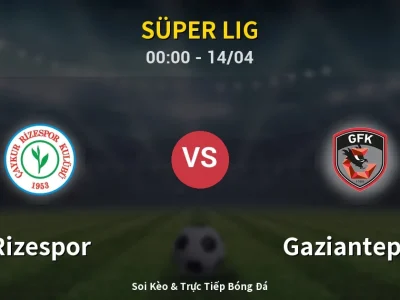 Kết Quả: Rizespor 2-1 Gaziantep FK – Highlight & Bàn Thắng | Süper Lig