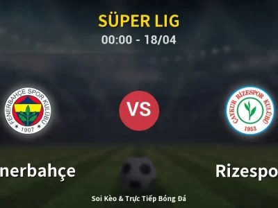 Kết Quả: Fenerbahçe 2-2 Rizespor – Highlight & Bàn Thắng | Süper Lig