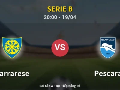 🔴 Trực Tiếp: Carrarese 1-1 Pescara – Link Xem Serie B (Full HD)