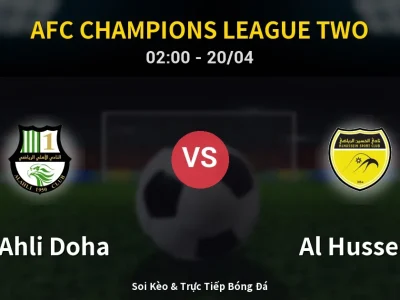 Kết Quả: Al Ahli Doha 3-1 Al Hussein – Highlight & Bàn Thắng | AFC Champions League Two