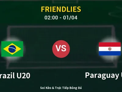 Kết Quả: Brazil U20 3-1 Paraguay U20 – Highlight & Bàn Thắng | Friendlies